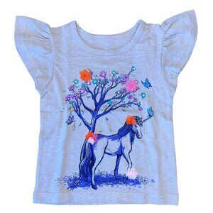 PEEK 3D Flower Unicorn T-Shirt Girls XL 18-24 NEW Creativity Tee Toddler Top NWT